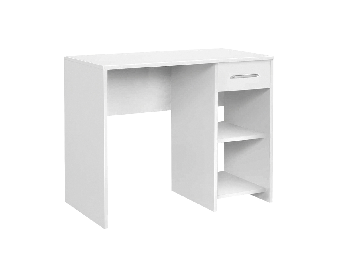 Mesa de Escritório com 1 Gaveta e Prateleiras 74X90X51 Branco VENPRODIN