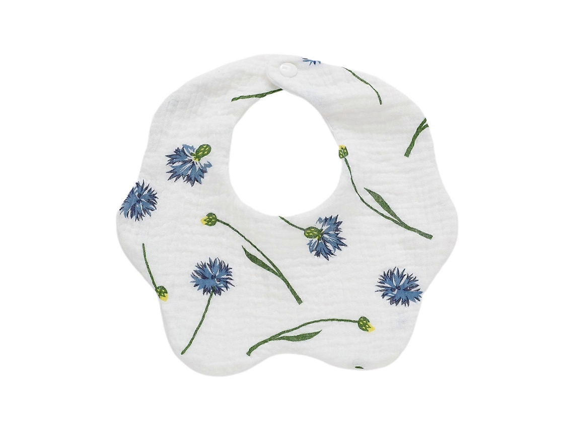 Pano Babador para Bebês, Babador de Algodão para Bebês com Estampa Floral, Confortável, Botão de Apertar em 1 Passo, Antibaba Babador, Amigo Da P