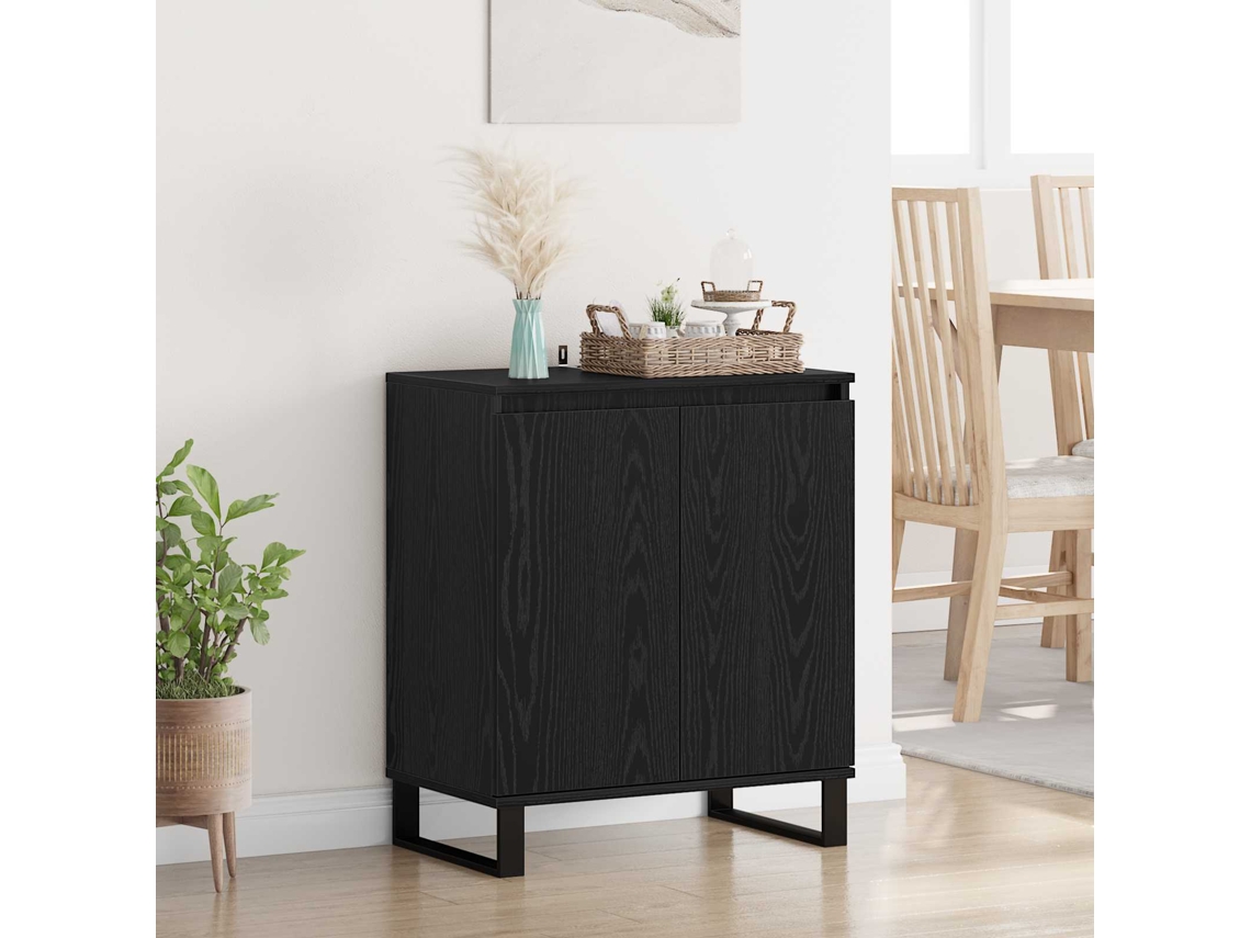 Vidaxl Buffet Carvalho Preto 60 X 35 X 70 Cm Madeira Processada