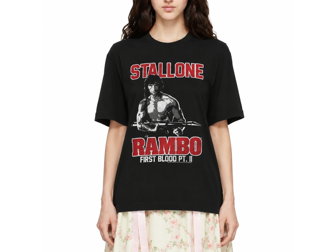 Rockinstone Rambo Movie Black Adult Shirt Size:xxxl