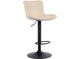 Banco de bar Linus creme/couro sintético CLP