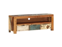 Vidaxl Móvel De Tv 110x30x40 Cm Madeira Recuperada Maciça