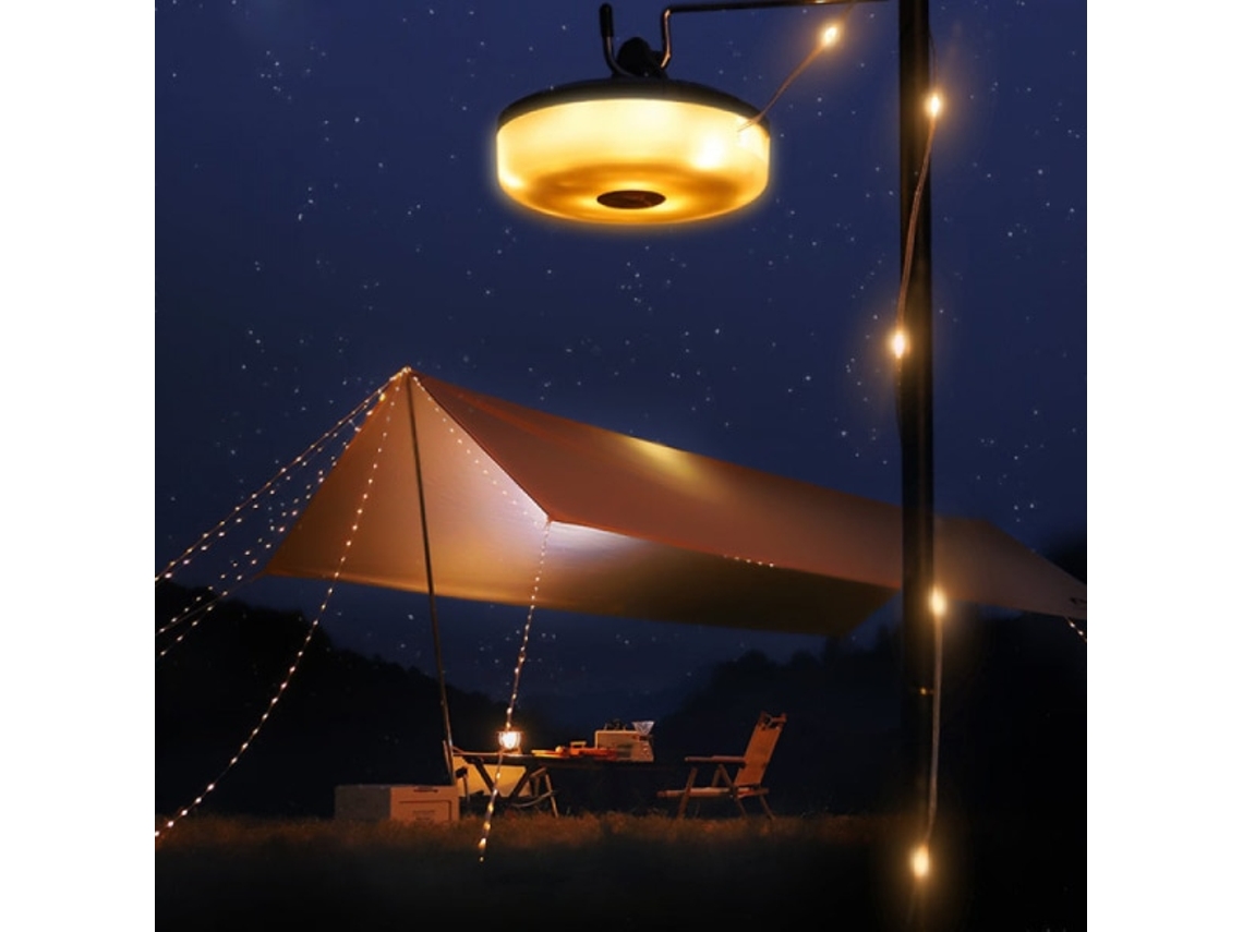 Luz De Acampamento Led 2 Em 1 E Luz De Corda À Prova Dágua E Portátil Para Uso Externo Luz De Acampamento Multifuncional Reca Aquaforge