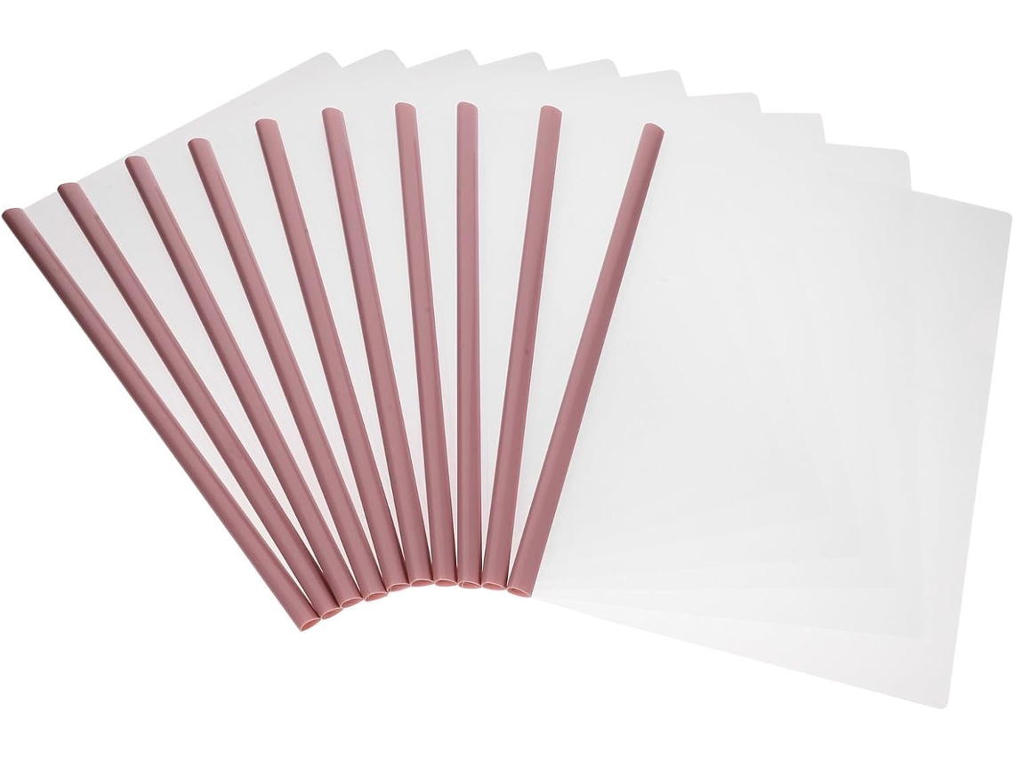 Conjunto De 10 Porta-papéis Plásticos Transparentes A4