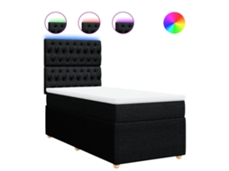 Box Spring Bed, Box Spring Beds Vidaxl Preto Tecido (100 X 200 Cm)