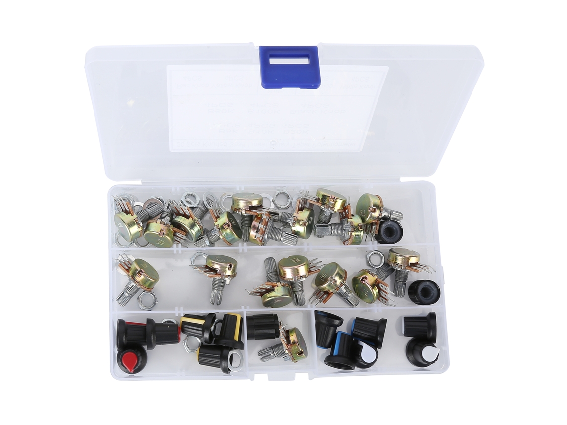 Laxiscreed Conjunto De Potenciômetros Ajustáveis Com Resistência Linear Para Eletrônica E Projetos Diy