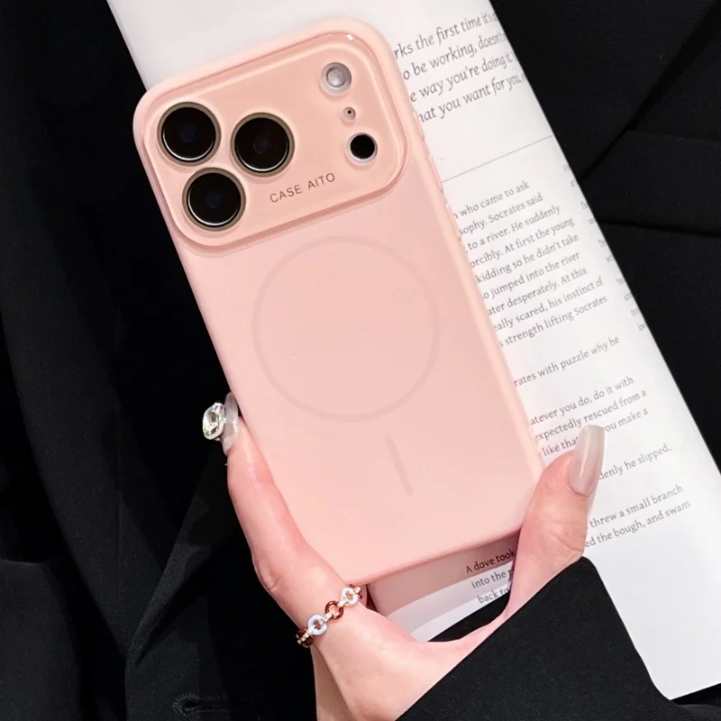 Capa Protetora (rosa Para Iphone 17 Pro), Adesão Magnética Líquida