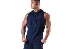 2026 camiseta Sem Mangas com Capuz para Homem, Esportiva e Transpirable, Ideal para Academia, Treinamento e Exercício Físico