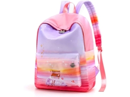 Mochila escolar para meninas leve e resistente, impermeável, grande capacidade, dinossauro, S/MARCA