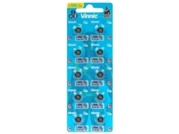 Pilhas VINNIC G4 / Ag4 / L626 / Sr626 / 377 / Lr66 / Lr626 1,5 V 10 Unidades
