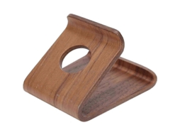 Suporte de Madeira para Celular e Tablet Base de Tablet Pc (noz)