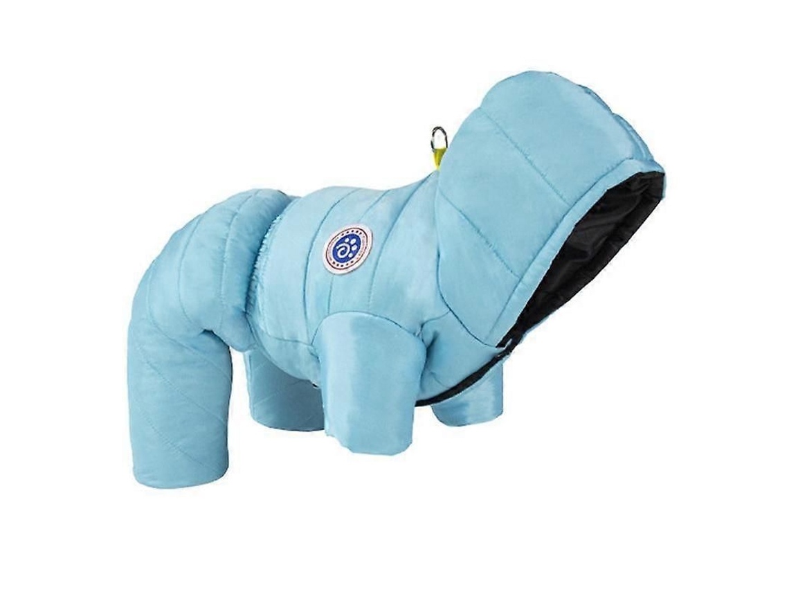 Mono De Invierno Para Perros Pequeños Y Medianos Impermeable Abrigo Antiviento Ropa De Mascota Azul L