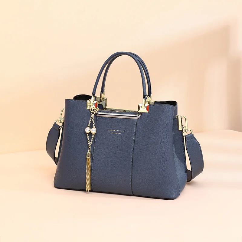 (6468-azul) Bolsa Feminina De Alta Qualidade, Bolsa Grande De Luxo De Grife.