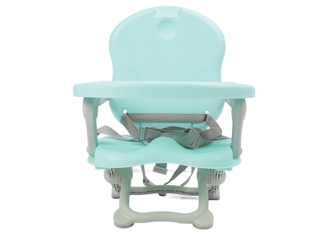 Primerox cadeira de Jantar para Bebê Dobrável com Prato Removível Ajustável Portátil Verde