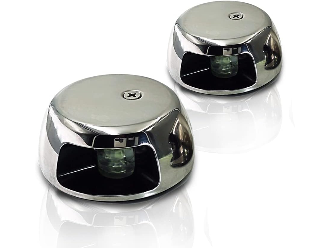 Luz De Navegação Led 12vdc À Prova Dágua Ip67 Para Iate Marinho Em Aço Inoxidável Verde Estibordo E Ouro Vermelho Zeuxo