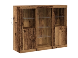 Conjunto 1 Aparador Led Vidaxl Castanho Derivados De Madeira (123 X 37 X 100 Cm)
