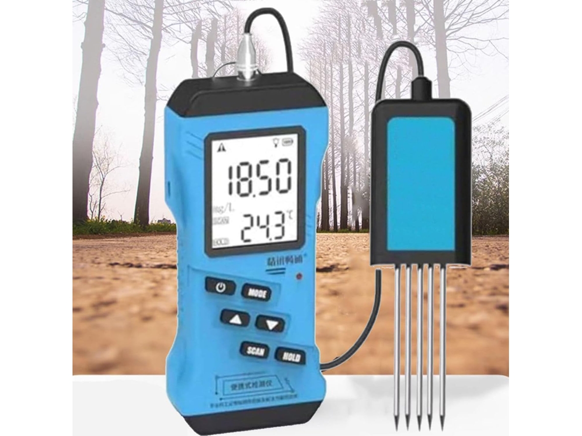 Analisador De Solo 7em 1npk, Ph, Umidade, Condutividade Elétrica Ce, Alta Precisão, Digital, Teste Fertilidade