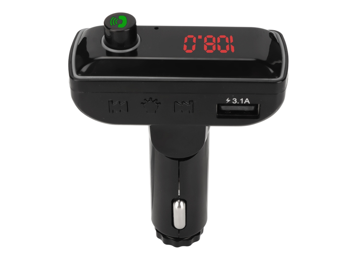Transmissor FM para carro, adaptador Bluetooth 5.0, carregador USB 5V 3.1A, luz ambiente, chamadas mãos livres, MP3, F12 | S/MARCA