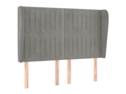 Headboard, Headboards Vidaxl Cinzeto Veludo (147 X 23 X 118/128 Cm)