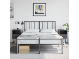 Vidaxl Mesas De Cabeceira 2 Pcs 36x39x60,5 Cm Aço Preto