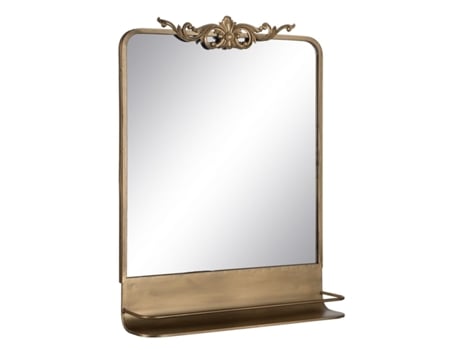 Espelho de Parede Dourado Cristal Ferro 62 X 16 X 65 Cm