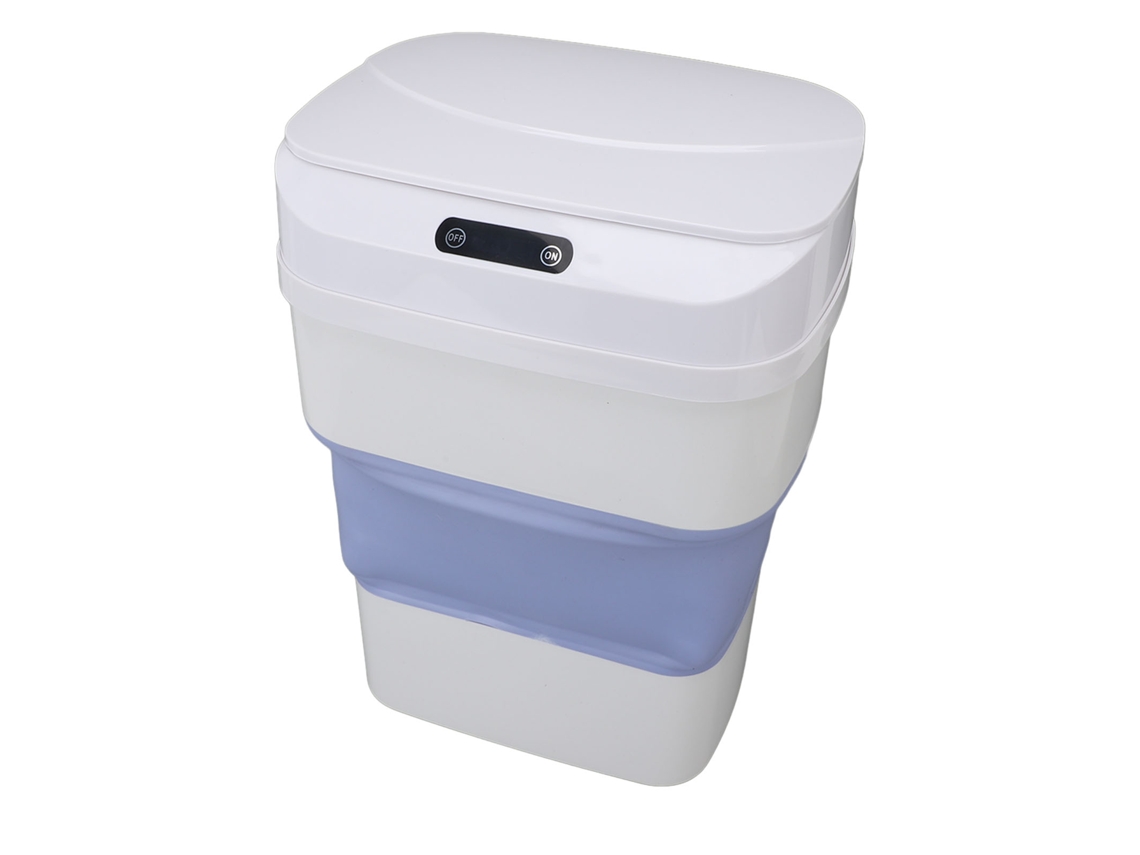 Lixeira Inteligente Sem Toque Sensor de Movimento Dobrável 17.5l com Tampa para Cozinha