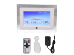Quadro de Fotos Digital com Tela Hd 7 Polegadas Controle Remoto Branco 100‑240v
