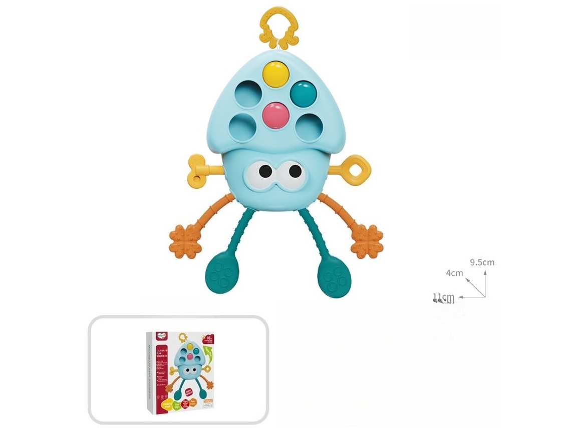 Brinquedo de Dentição com Corda Puxável para Bebê Montessori Sensorial para 6 18 Meses, Azul CZHHMART