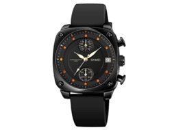 Relógio Skmei 1903 de quartzo à prova d'água com fivela de aço inoxidável e pulseira de silicone Hengrongshen