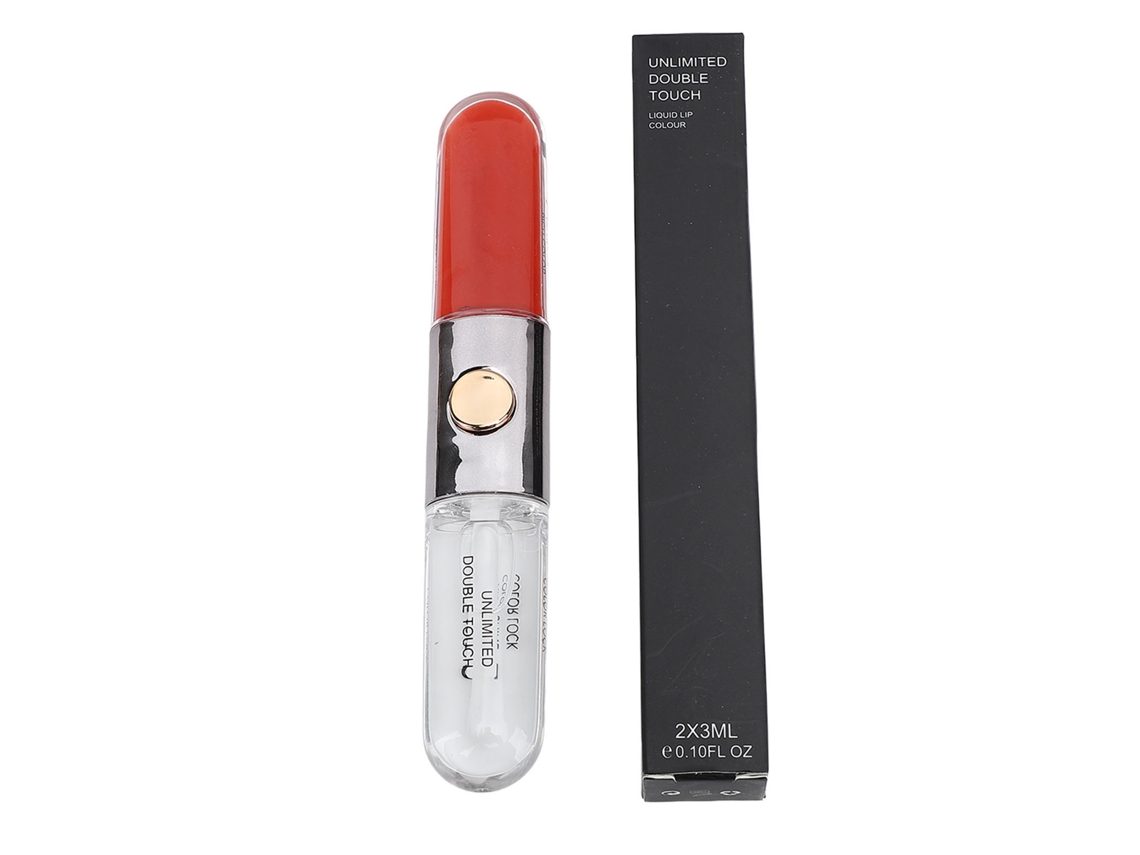 2pcs Lápiz Labial Líquido Mate 3ml Impermeable Hidratante Largo Duración Doble Extremidad Brillo Labial Mate 107