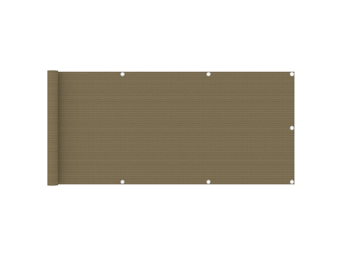 Vidaxl Tela Varanda Pead 75x400 Cm Cinzento-acastanhado