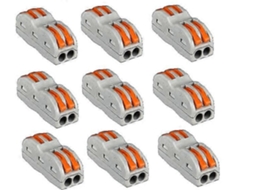 30 Conectores de Cable Compactos Lever nut Spl 2 para Led, Terminales Rápidos Reutilizables Con Material Pa66 Retardante de Fuego