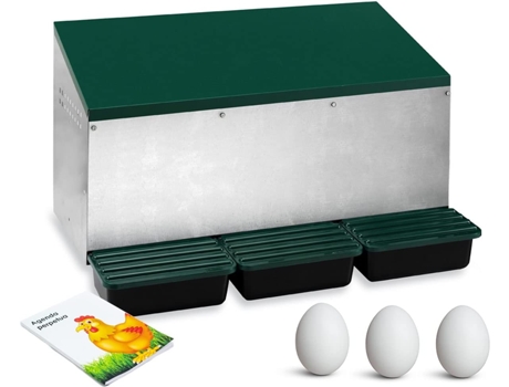 Ponedero ECO de 3 huecos inverso - Recoge los huevos desde el exterior.