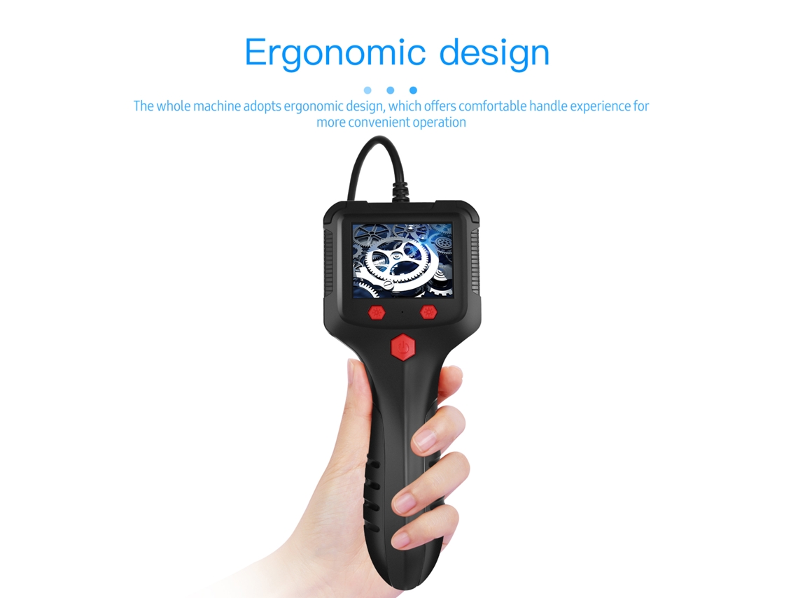 Endoscópio de Mão com Tela Hd 2.4'' Câmera de Inspeção Borescope Cabo 6.6ft S/MARCA