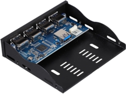 Painel Frontal Usb Multifuncional Para Compartimento De Disquete De 3,5".
