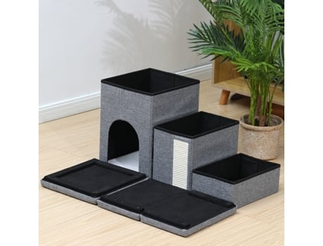 Escada Dobrável de 3 Degraus para Cães e Gatos BRAWDRESS
