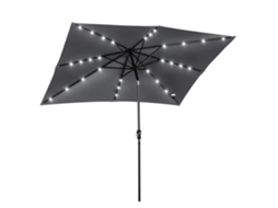 Guarda sol CHEZMOI Retangular 3x2 M, com Led Solar, Inclinável, Aço, Poliéster