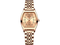 Lurelia Relógio Feminino, 27 Mm, 210 Mm, Aço Inoxidável, Vidro Mineral, Resistente À Água, Rosa