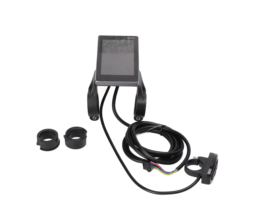 Computador de bicicleta elétrico Slowmoose GD06 com visor LCD, velocímetro de 36 V/48 V e LED para modificação e reparo.