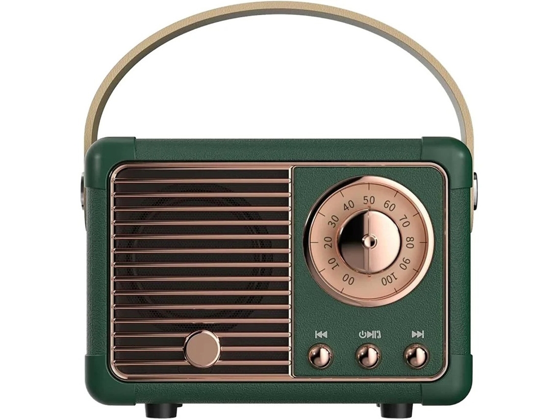 Mini caixa de som portátil Bluetooth Yizhood, pequena e elegante caixa de som para ambientes externos com subwoofer, verde