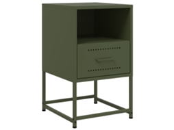Bedside Cabinet, Bedside Cabinets Vidaxl Verde Aço (n/a)