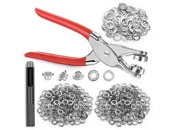 Conjunto de Ferramentas para Ilhós com 642 Peças, Incluindo 320 Ilhós de 1/2 Polegada, 320 Arruelas e Arruelas de Vedação. AQUAFORGE