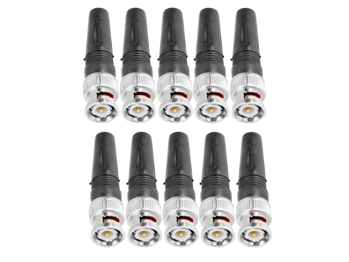 Adaptador Bnc Macho De 10 Peças, Cabo De Contato Para Câmera E Vídeo Aquaforge
