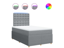 Box Spring Bed, Box Spring Beds Vidaxl Cinzeto Tecido (120 X 200 Cm)