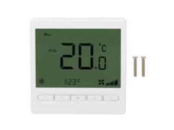 Termostato inteligente Primerox para ventilador/coil, com visor LCD, 220V e proteção contra interferências para uso residencial.