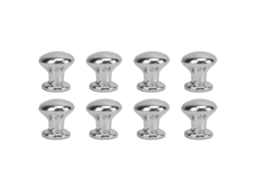 Primerox 8pcs Alças Miniatura de Metal Redonda para Casinha de Boneca Escala 1:12 Prata