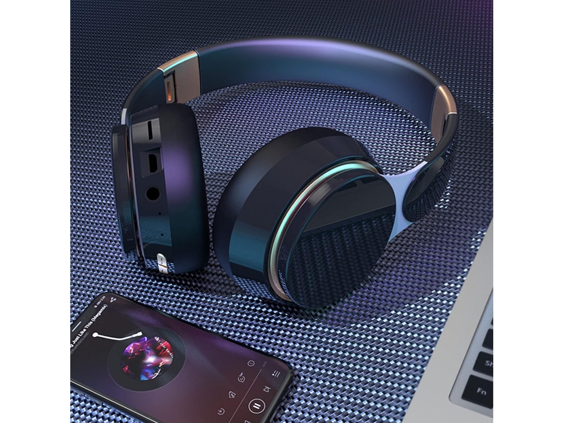 Fone De Ouvido Bluetooth Com Cancelamento Ruído, Dobrável, Sem Fio, Para Esportes E Viagens, Som Estéreo Leve, Preto E