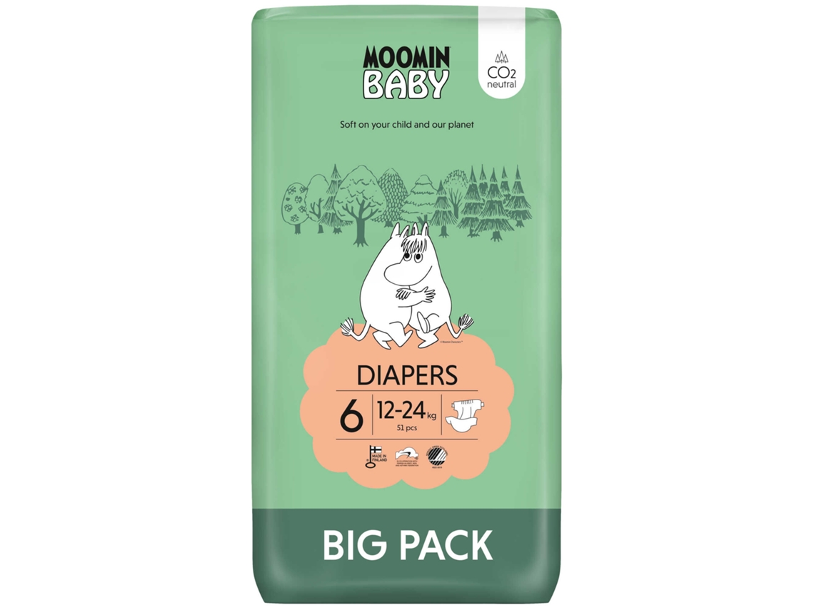 Fraldas de Bebé 12-24kg T6 MOOMIN BABY