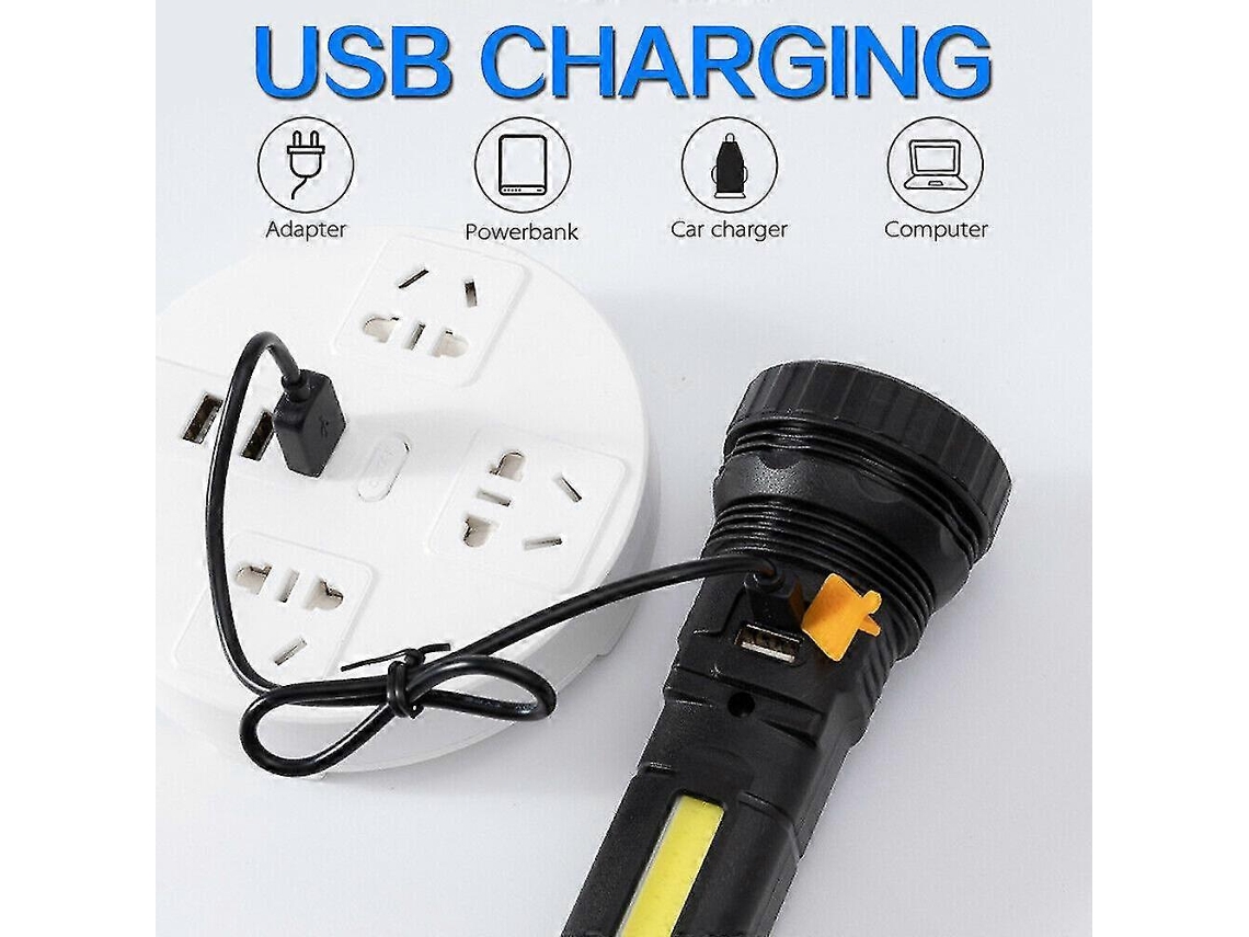 Lanterna Tática Led Recarregável Solar Para Acampamento Ao Ar Livre Olysi Shop