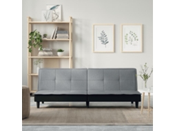 Vidaxl Sofá-cama Tecido Cinzento-claro